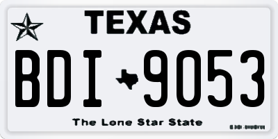 TX license plate BDI9053