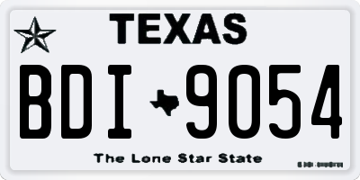 TX license plate BDI9054
