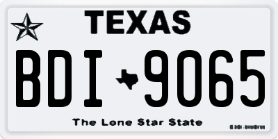TX license plate BDI9065