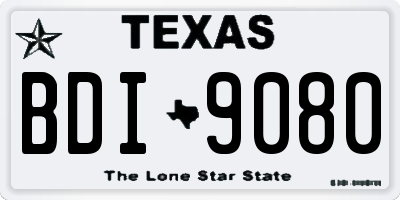 TX license plate BDI9080