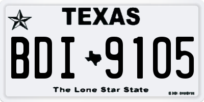 TX license plate BDI9105