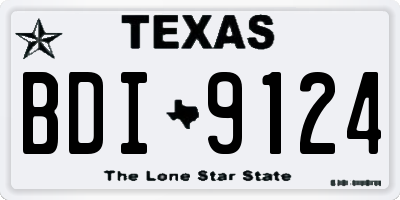 TX license plate BDI9124