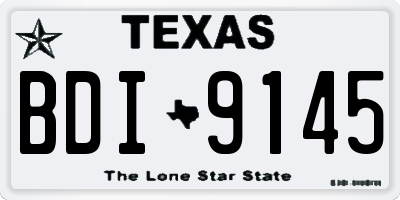 TX license plate BDI9145