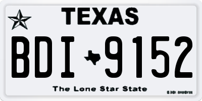 TX license plate BDI9152