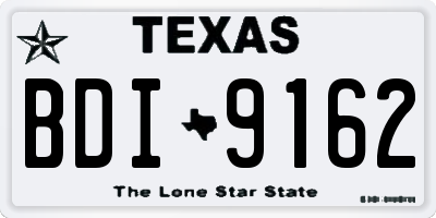 TX license plate BDI9162