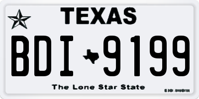 TX license plate BDI9199