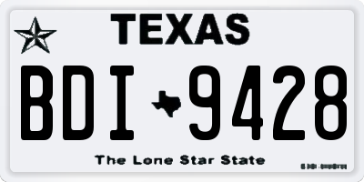 TX license plate BDI9428