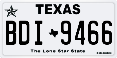 TX license plate BDI9466
