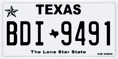 TX license plate BDI9491
