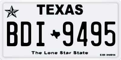 TX license plate BDI9495