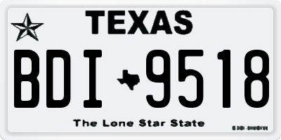 TX license plate BDI9518