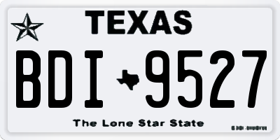 TX license plate BDI9527