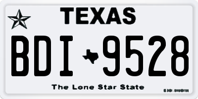 TX license plate BDI9528