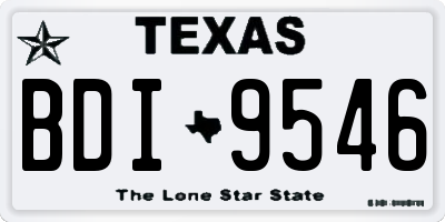 TX license plate BDI9546