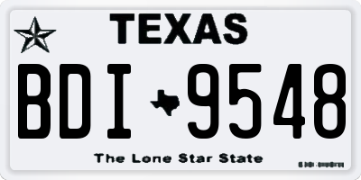 TX license plate BDI9548