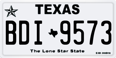 TX license plate BDI9573