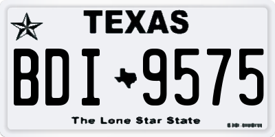 TX license plate BDI9575