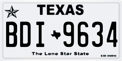 TX license plate BDI9634