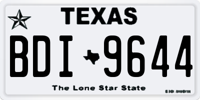 TX license plate BDI9644