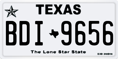 TX license plate BDI9656