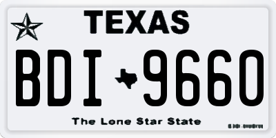 TX license plate BDI9660