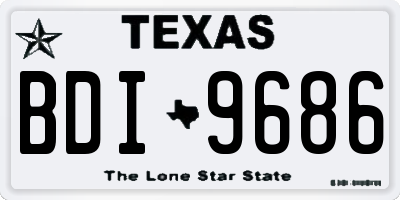 TX license plate BDI9686