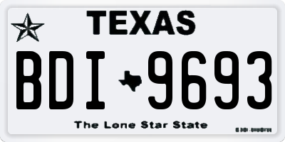 TX license plate BDI9693