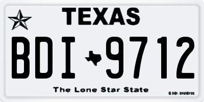 TX license plate BDI9712
