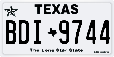 TX license plate BDI9744