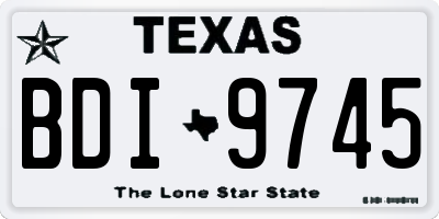 TX license plate BDI9745