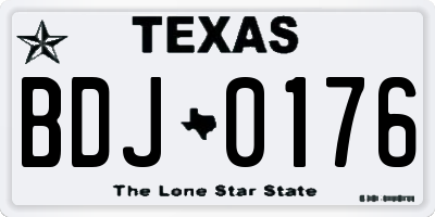 TX license plate BDJ0176