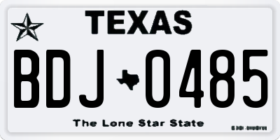 TX license plate BDJ0485