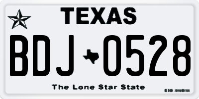 TX license plate BDJ0528