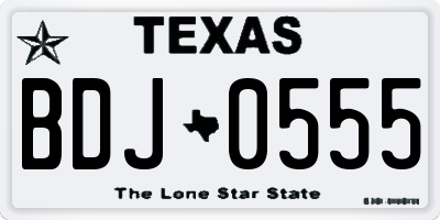 TX license plate BDJ0555