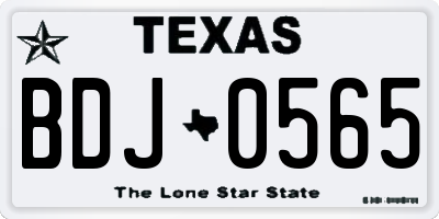 TX license plate BDJ0565