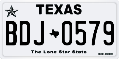TX license plate BDJ0579