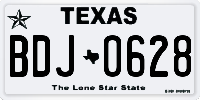 TX license plate BDJ0628