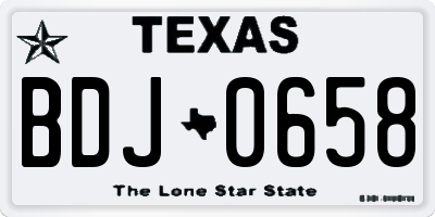 TX license plate BDJ0658