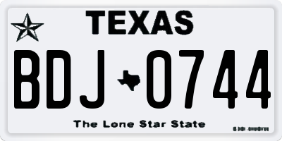 TX license plate BDJ0744