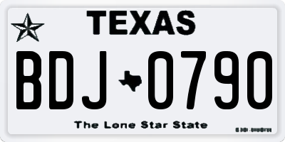 TX license plate BDJ0790
