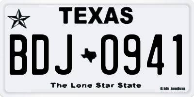 TX license plate BDJ0941