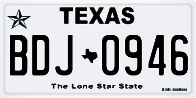 TX license plate BDJ0946