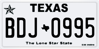 TX license plate BDJ0995