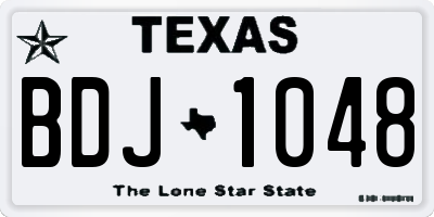 TX license plate BDJ1048