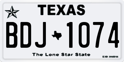TX license plate BDJ1074