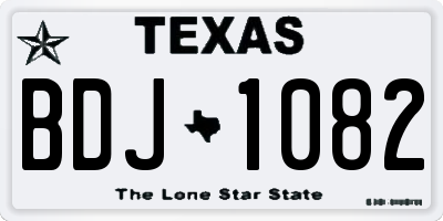 TX license plate BDJ1082