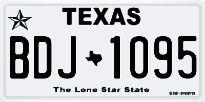 TX license plate BDJ1095
