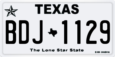 TX license plate BDJ1129