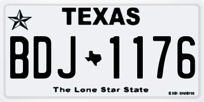 TX license plate BDJ1176