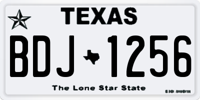 TX license plate BDJ1256
